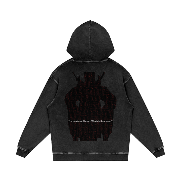 "Numbers" Washed Hoodie