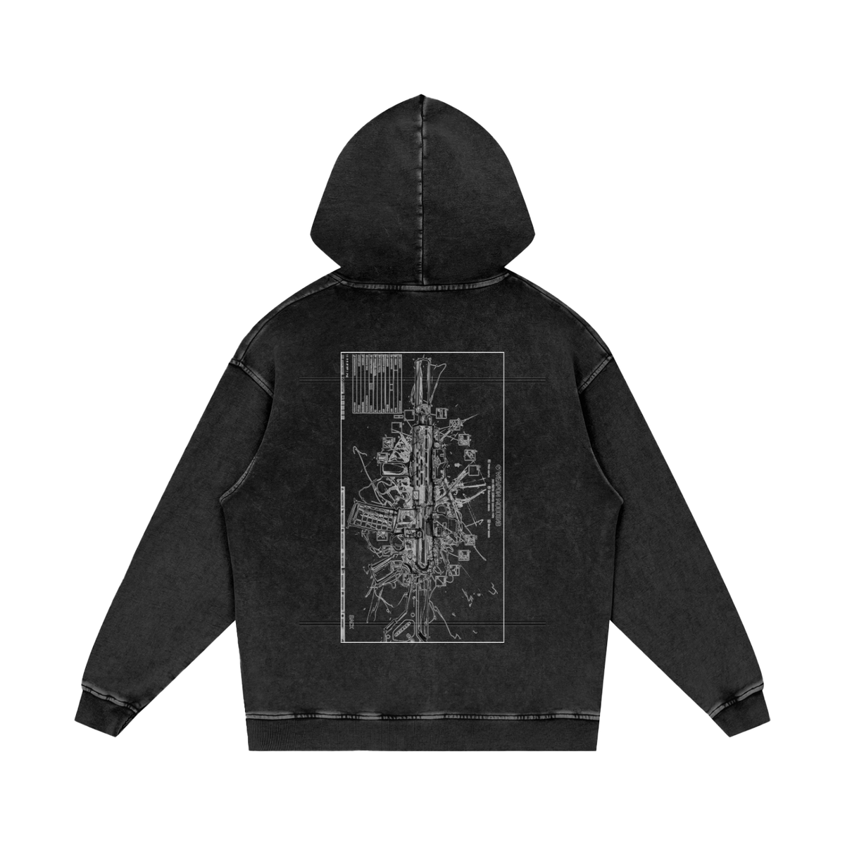 "Gun Nut" Washed Hoodie